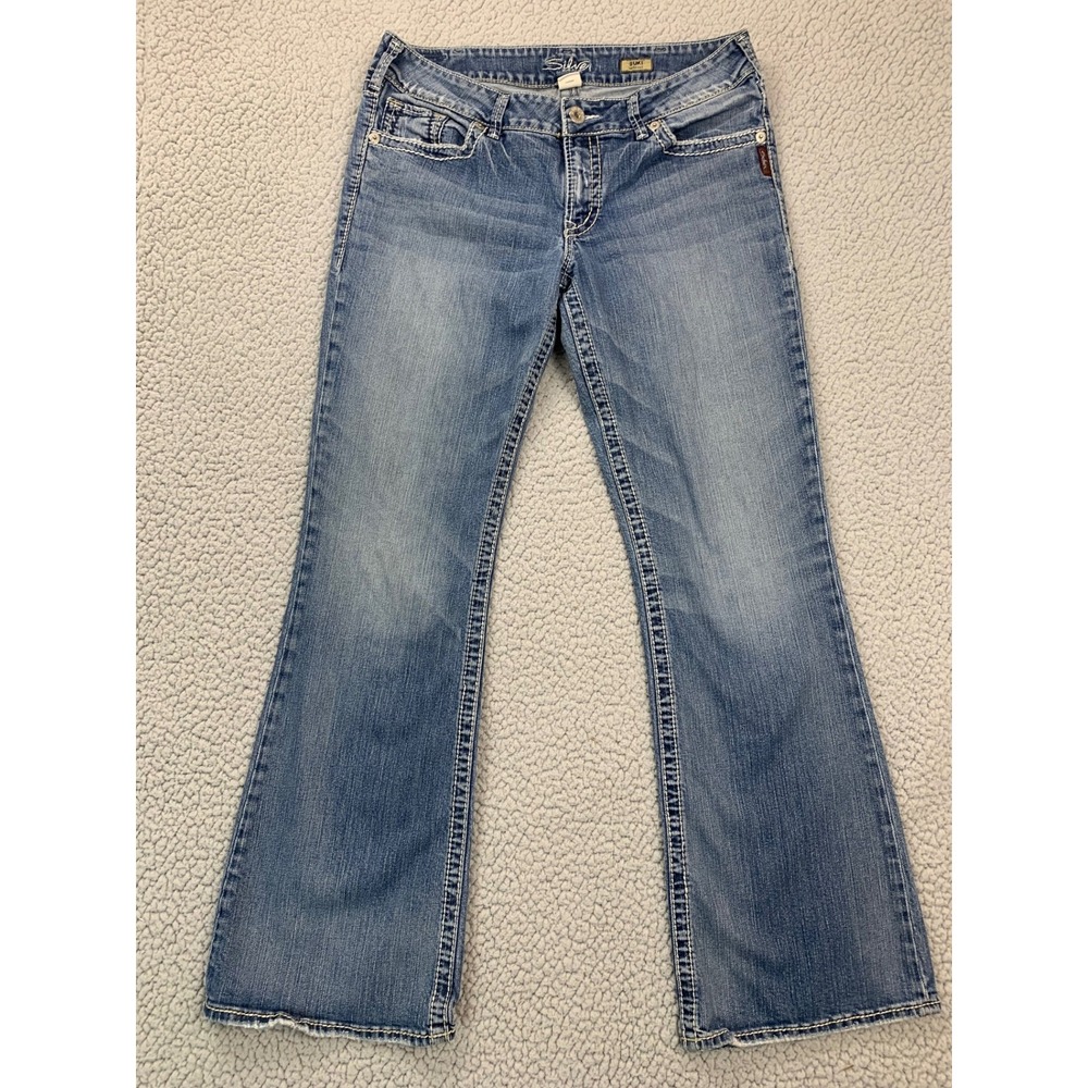 Silver Jeans Suki Womens 33x32 Medium Wash Bootcut Curvy Fit Denim